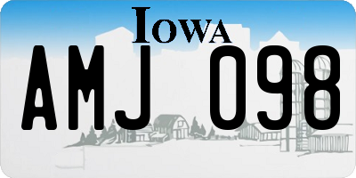 IA license plate AMJ098