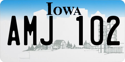 IA license plate AMJ102