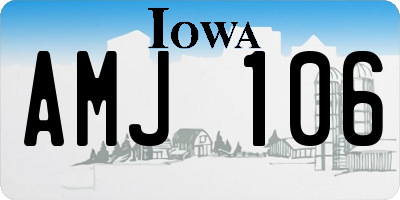 IA license plate AMJ106