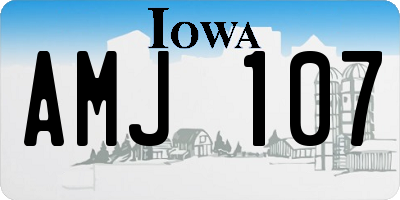 IA license plate AMJ107