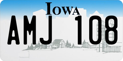 IA license plate AMJ108