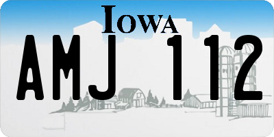 IA license plate AMJ112