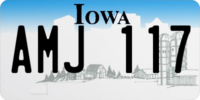 IA license plate AMJ117
