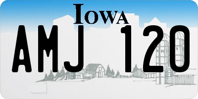 IA license plate AMJ120