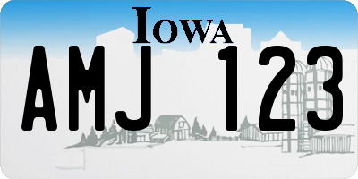 IA license plate AMJ123