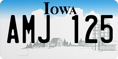 IA license plate AMJ125