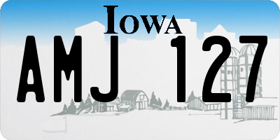 IA license plate AMJ127