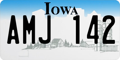IA license plate AMJ142