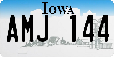 IA license plate AMJ144