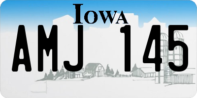 IA license plate AMJ145