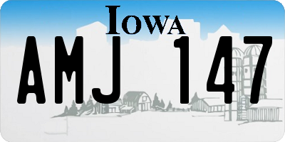 IA license plate AMJ147