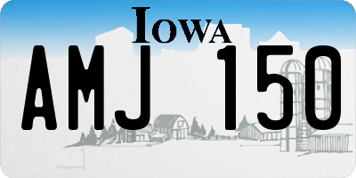 IA license plate AMJ150