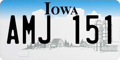 IA license plate AMJ151