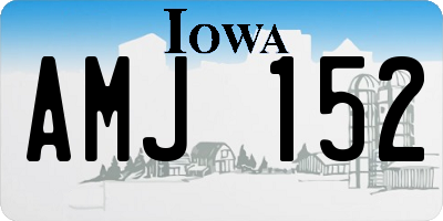 IA license plate AMJ152