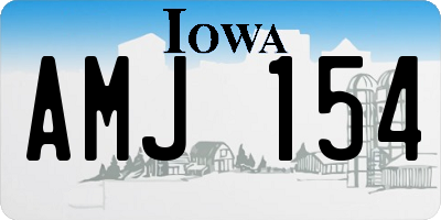 IA license plate AMJ154