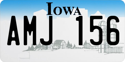 IA license plate AMJ156