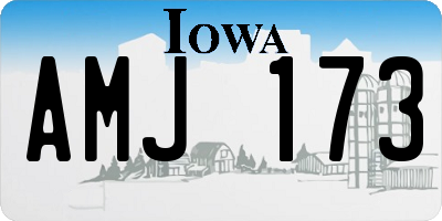 IA license plate AMJ173