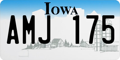IA license plate AMJ175