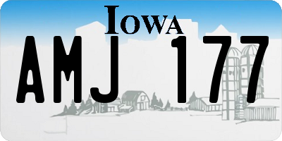 IA license plate AMJ177