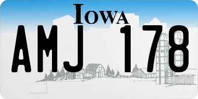 IA license plate AMJ178