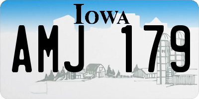 IA license plate AMJ179
