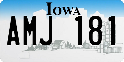 IA license plate AMJ181