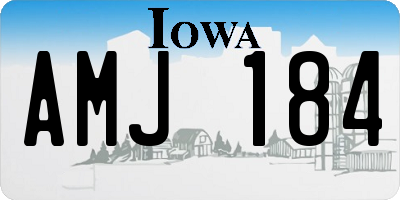 IA license plate AMJ184