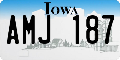 IA license plate AMJ187