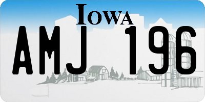 IA license plate AMJ196