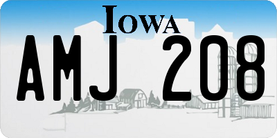 IA license plate AMJ208