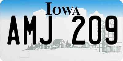 IA license plate AMJ209