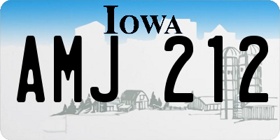 IA license plate AMJ212