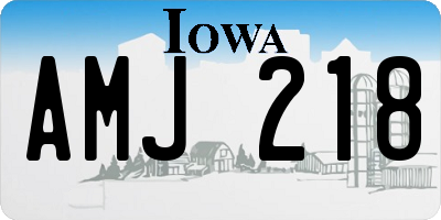 IA license plate AMJ218