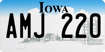 IA license plate AMJ220