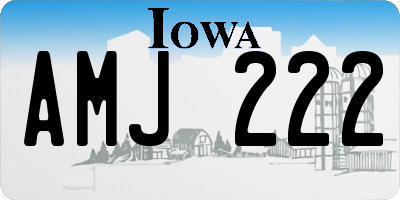 IA license plate AMJ222
