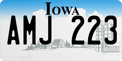 IA license plate AMJ223