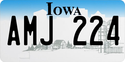 IA license plate AMJ224