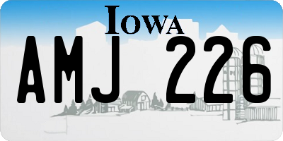 IA license plate AMJ226