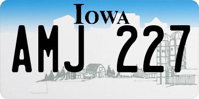 IA license plate AMJ227