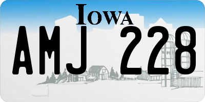 IA license plate AMJ228