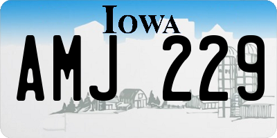 IA license plate AMJ229