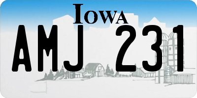 IA license plate AMJ231