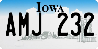 IA license plate AMJ232