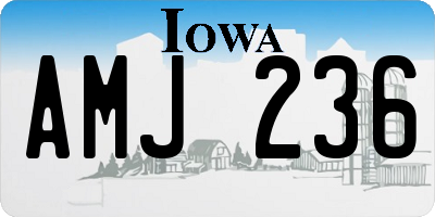 IA license plate AMJ236