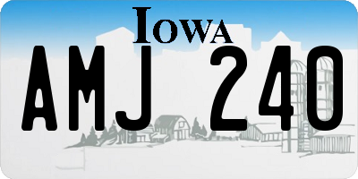 IA license plate AMJ240