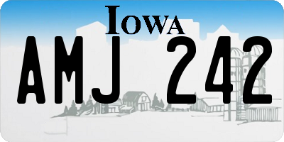 IA license plate AMJ242