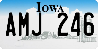 IA license plate AMJ246