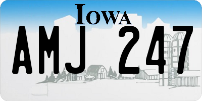 IA license plate AMJ247