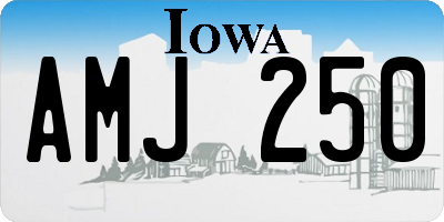IA license plate AMJ250