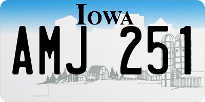 IA license plate AMJ251